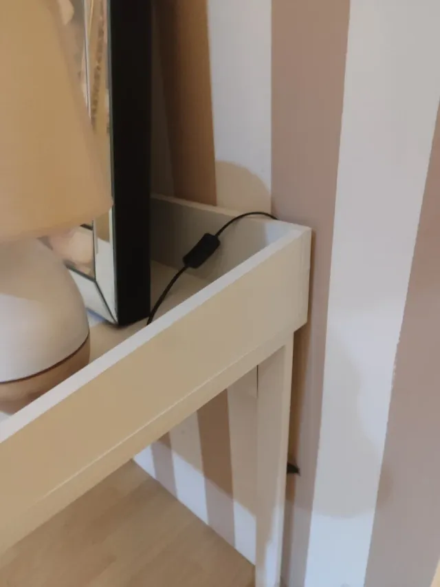 Escritorio NUEVO blanco madera y metal 