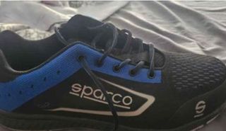 Botas de seguridad Sparco negras y azules