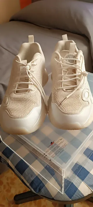 Plain Sport Sneakers Uomo Beige/Bianco