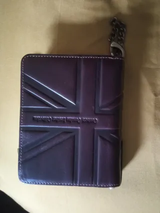 Monedero Cuero Piel Union Jack Cadena