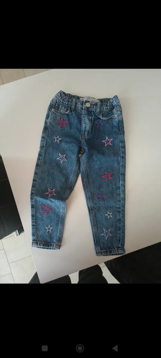 Jeans bambina con stelle