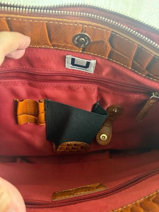 Bolso piel Adolfo Domínguez marrón