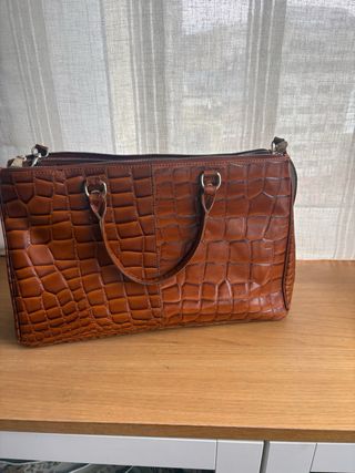 Bolso piel Adolfo Domínguez marrón