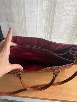 Bolso piel Adolfo Domínguez marrón