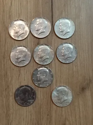 Colección Monedas de Plata de Dollars de Kennedy