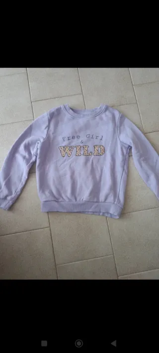 Felpa lilla Free Girl & WILD