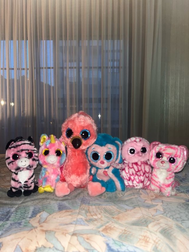 Lote Peluches TY ojos brillantes