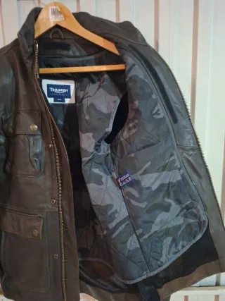 Chaqueta de Piel Triumph Marrón