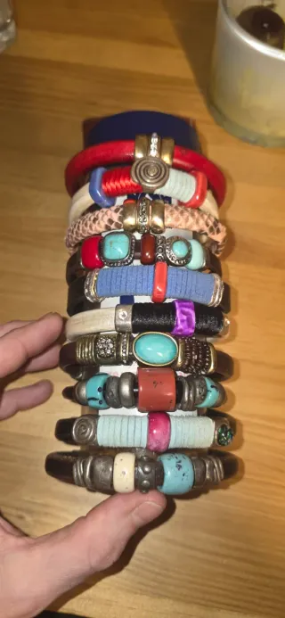 Lote 10 pulseras mujer piedras