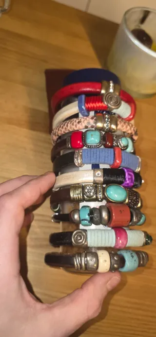 Lote 10 pulseras mujer piedras