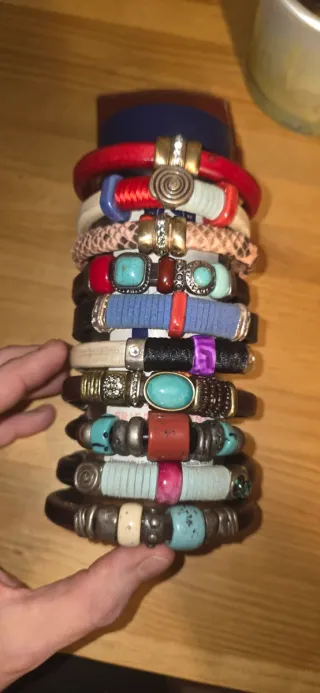 Lote 10 pulseras mujer piedras