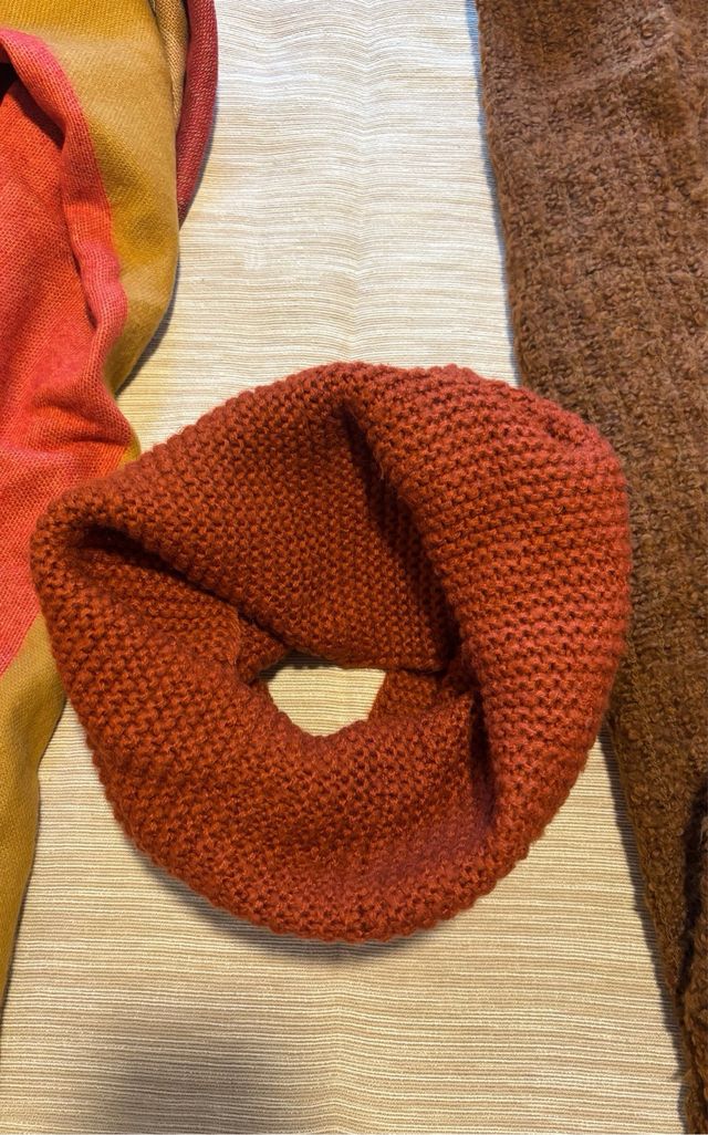 Pack 4 bufandas invierno colores tierra