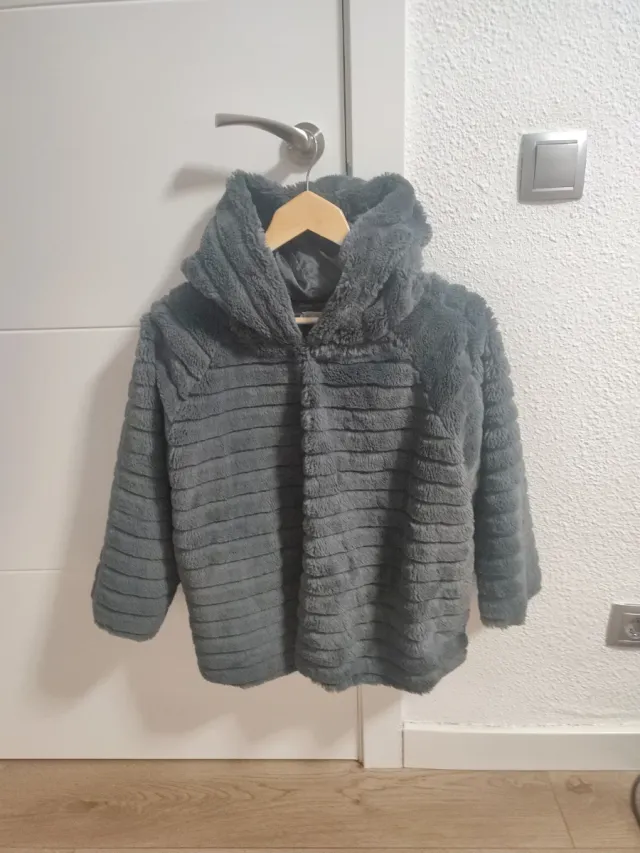 Chaqueta pelo gris oscuro