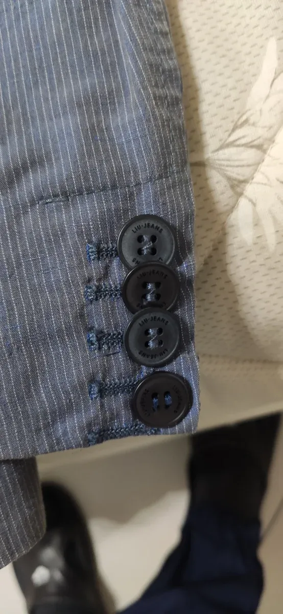 Liu Jo Blazer Uomo Taglia 50 Cotone/Lino Grigio