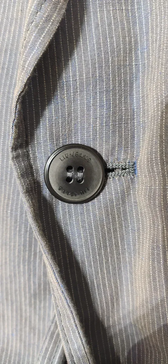 Liu Jo Blazer Uomo Taglia 50 Cotone/Lino Grigio