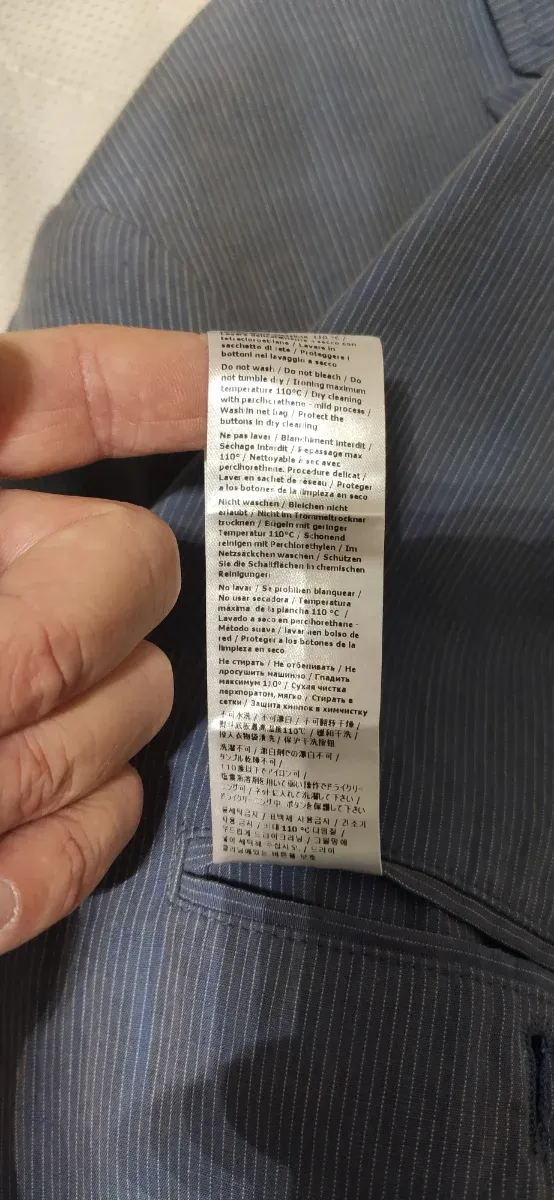 Liu Jo Blazer Uomo Taglia 50 Cotone/Lino Grigio