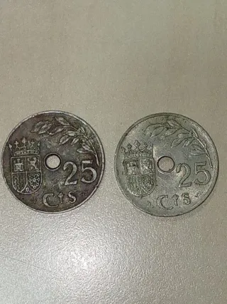 Billete 50 Pesetas 1935 + 2 Monedas 25 Cts 1937
