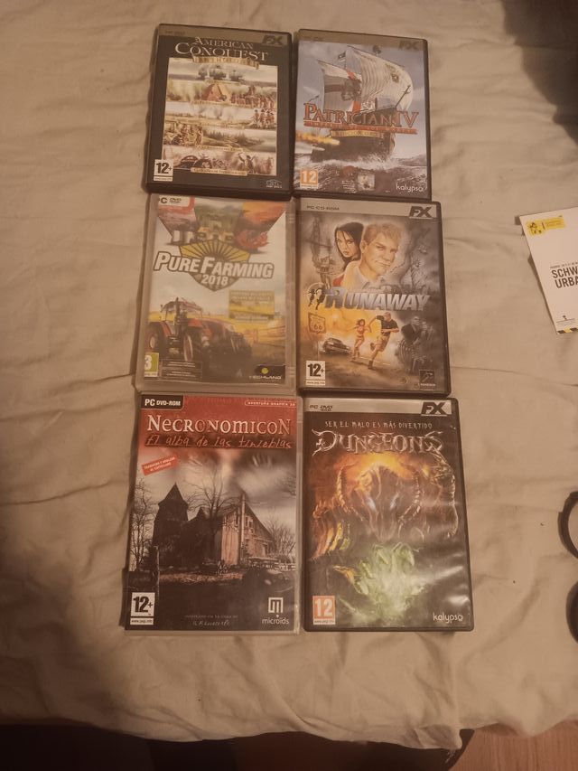 Lote 6 Juegos PC: Patrician IV, Runaway, Dungeons.