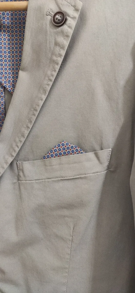 Giacca blazer Over-D cotone elastan beige taglia52