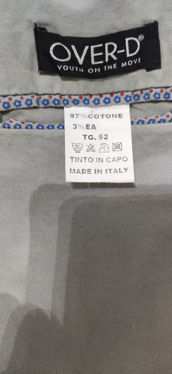 Giacca blazer Over-D cotone elastan beige taglia52