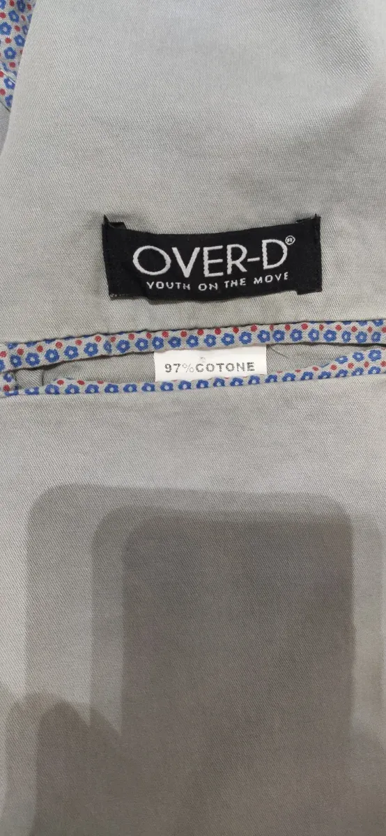 Giacca blazer Over-D cotone elastan beige taglia52