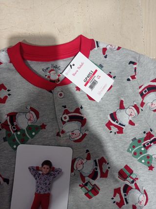 Pigiama Natale Bimbo 5/6 Anni Cotone Caldo