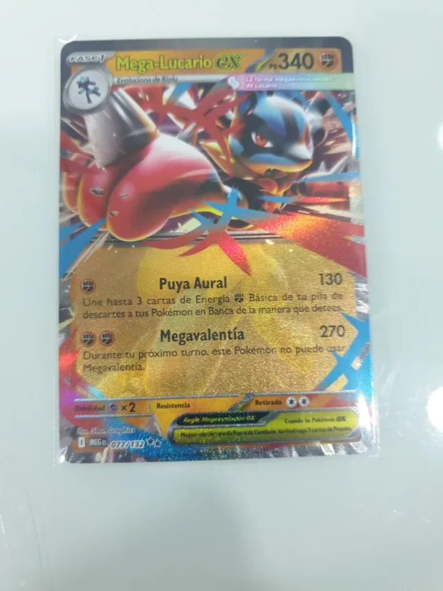 Carta Pokémon Mega-Lucario EX 077/132