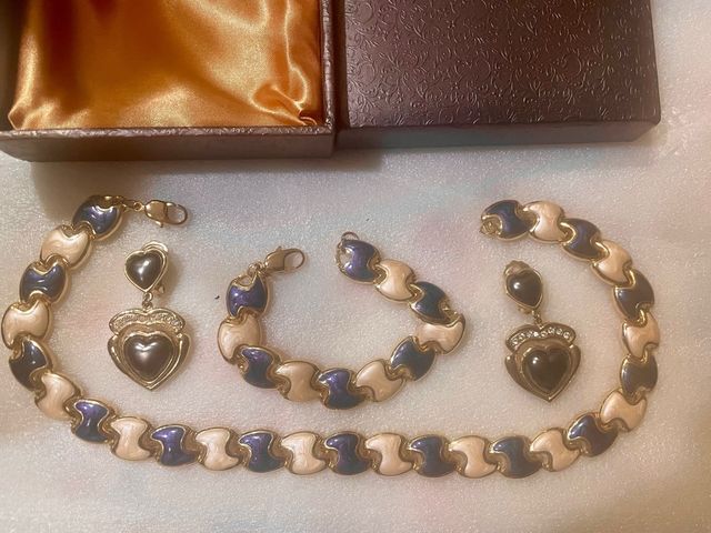 Conjunto Kuboy: Collar, Pulsera y Pendientes, vint