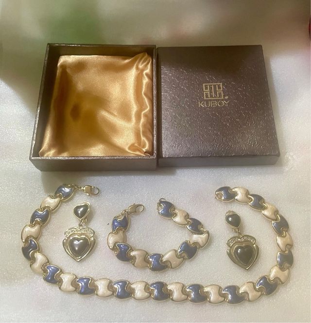 Conjunto Kuboy: Collar, Pulsera y Pendientes, vint