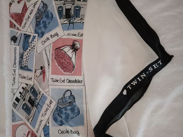 Pañuelo Twin Set Corazón Estampado 90x85cmt 