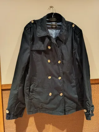 Gabardina azul hombre