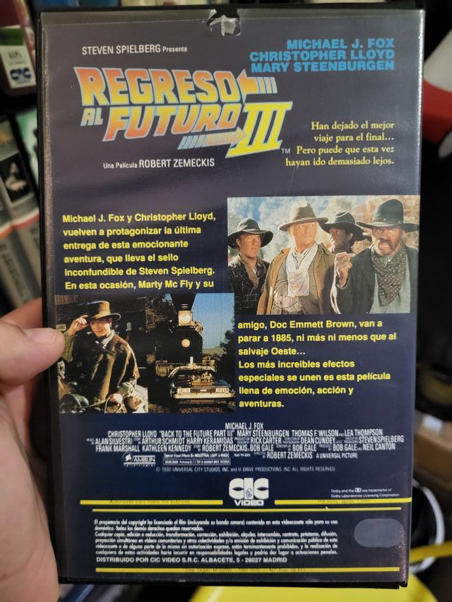 VHS Regreso al Futuro III 1ª Edición Videoclub