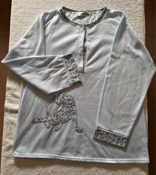 Parte superior pijama mujer manga larga