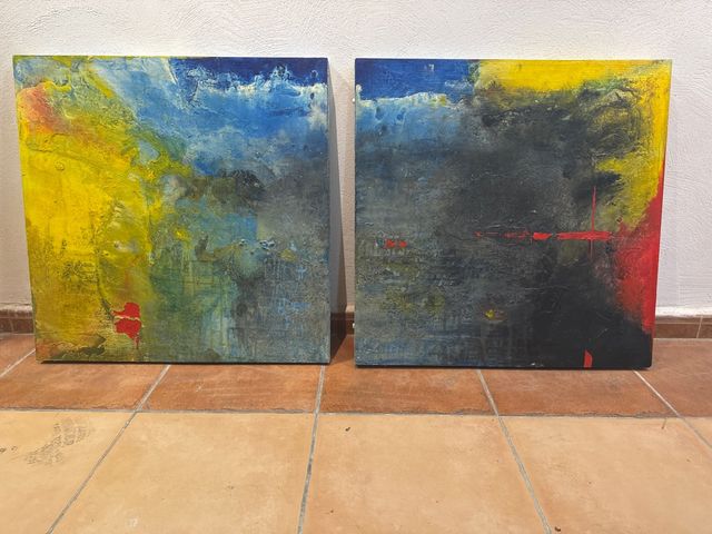 Cuadros Abstractos Pintados a Mano