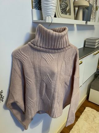 Jersey rosa cuello alto talla única