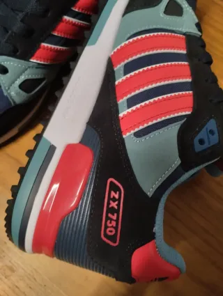 Zapatillas Adidas ZX750 Azul/Rojo nuevas n42