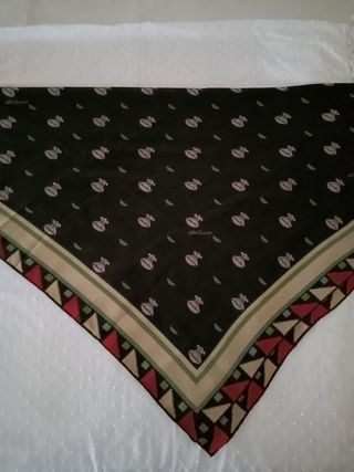 Pañuelo Seda Oleg Cassini Negro Multicolor 85x85