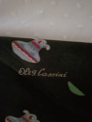 Pañuelo Seda Oleg Cassini Negro Multicolor 85x85