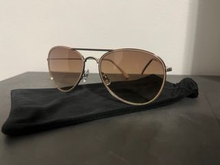 Occhiali da sole aviator oro e marroni