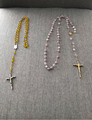 Rosarios Cristal Murano Acero