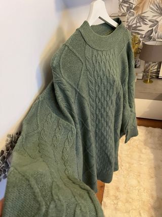 Jersey verde trenzado talla única