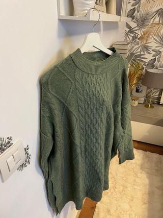 Jersey verde trenzado talla única