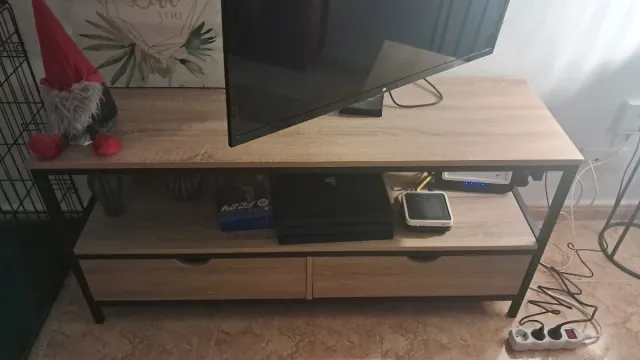 Mesa TV madera y metal