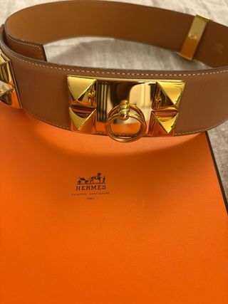 Cintura Hermès Pelle Cuoio Oro