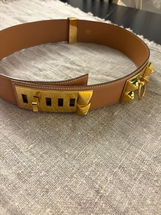 Cintura Hermès Pelle Cuoio Oro