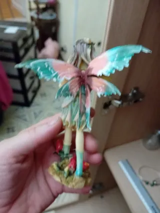 Decorazione fata ceramica e metallo turchese