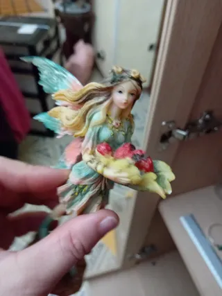 Decorazione fata ceramica e metallo turchese