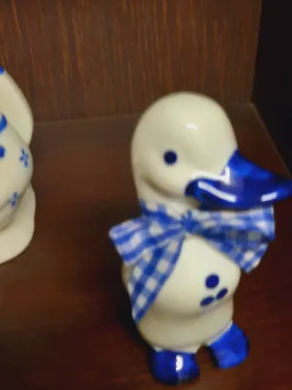 Set 4 pezzi decorazioni ceramica anatre