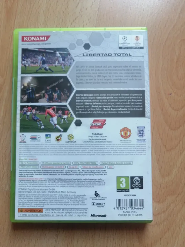 Xbox 360 PES 2011 Pro Evolution Soccer