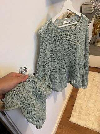 Jersey corto tejido verde